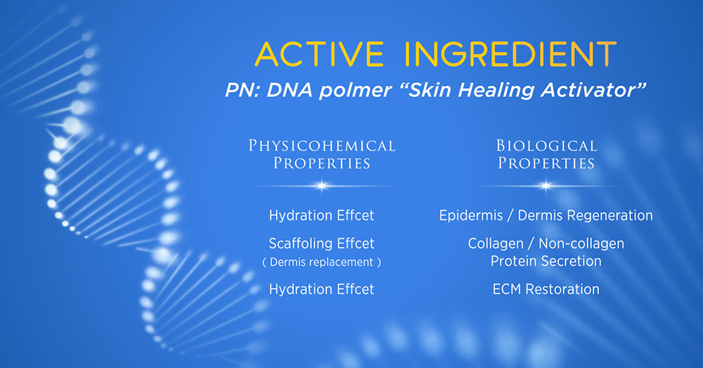 Active Ingredient PN: DNA Polmer 'Skin Healing Activator'